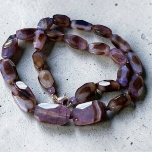 Colleen Lopez Faceted AGATE Necklace